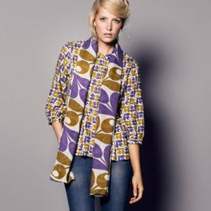 🆕 UNIQLO x ORLA KIELY Acorn Cup Peplum Blouse Shirt Top